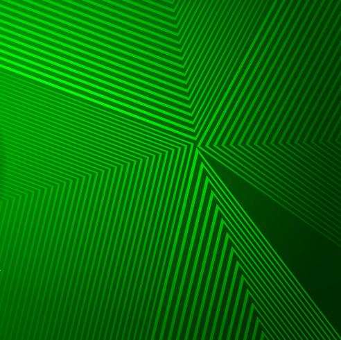 Líneas geométricas verdes abstractas fondo vector de ilustración