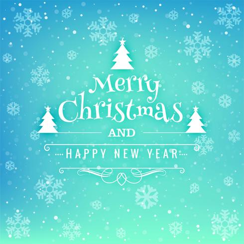 Beautiful festival merry christmas card background vector