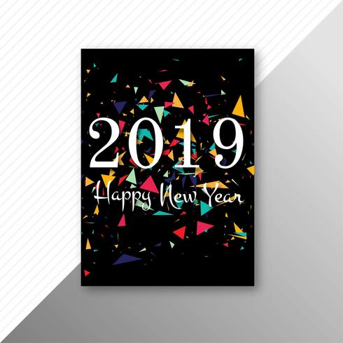 Beautiful 2019 flyer template design vector