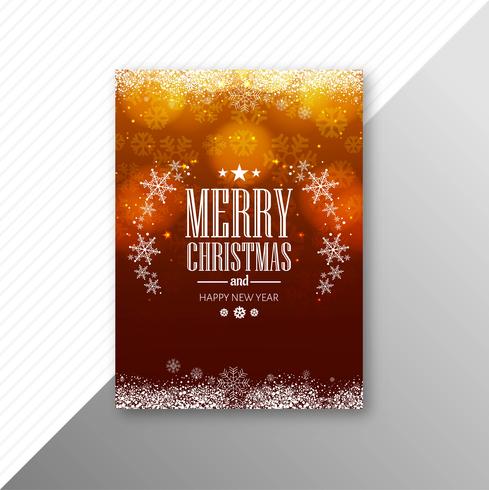 Beautiful colorful marry christmas party flyer template design v vector