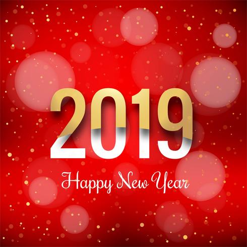 Happy New Year 2019 with confetti colorful background vector