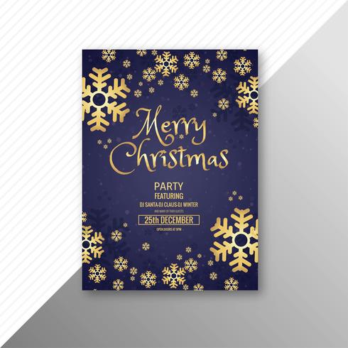 Elegant celebration merry christmas template brochure design vector