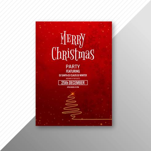 Fondo de plantilla de folleto de tarjeta de celebración de feliz Navidad vector