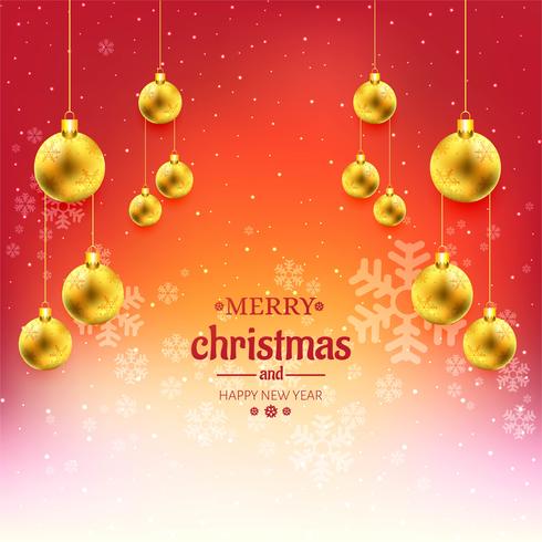 Merry christmas ball celebration background vector