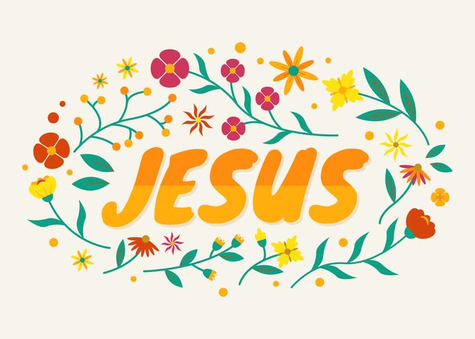 Tipografía de jesus vector