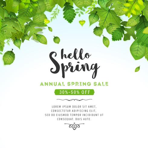 Spring Leaves Background vector