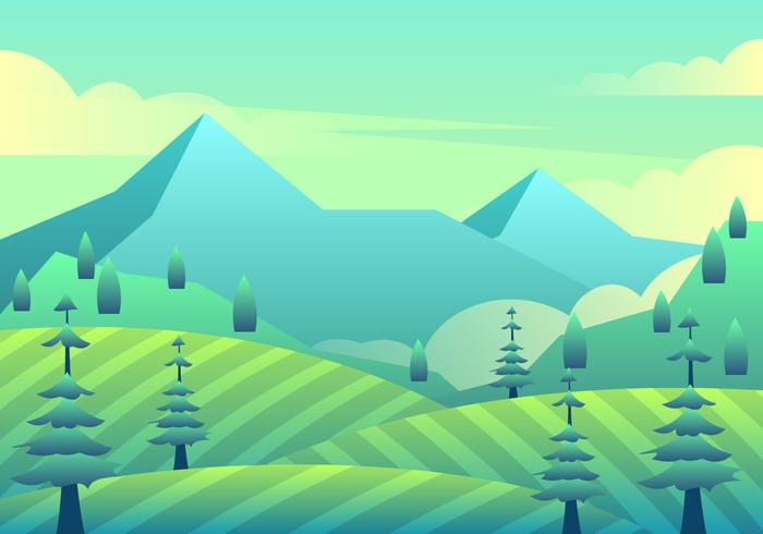 Vector de paisaje de primavera