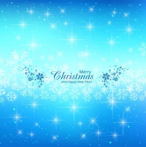 Merry christmas card glitters blue background vector