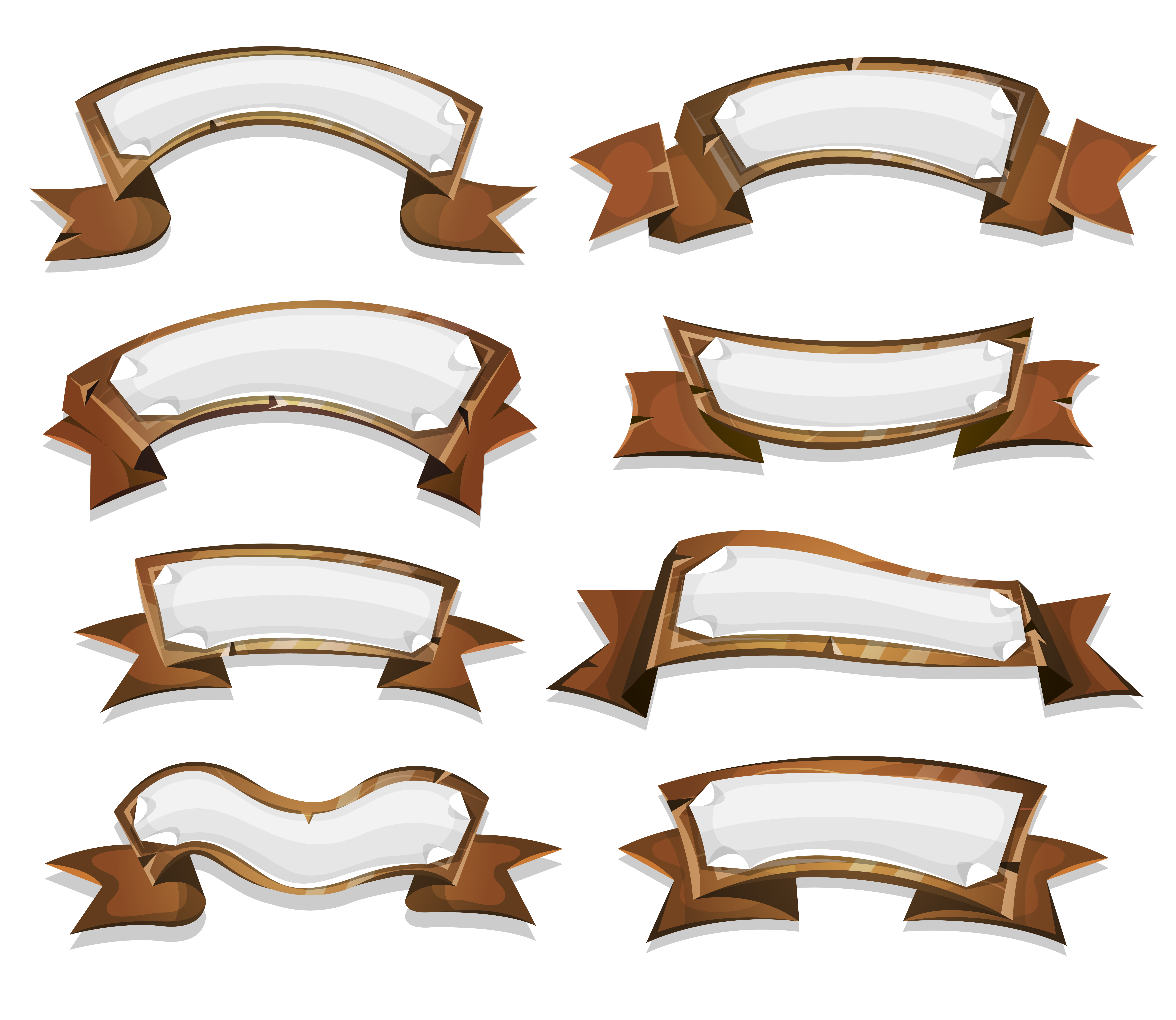 Wood Banners And Ribbons For Game Ui Vector Art At Vecteezy Wood Banners And Ribbons For Game Ui Vector Art At Vecteezy