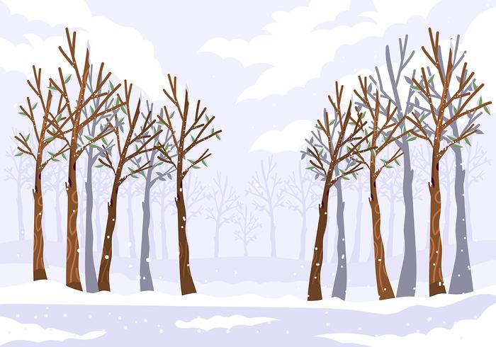 Bosque de invierno vector