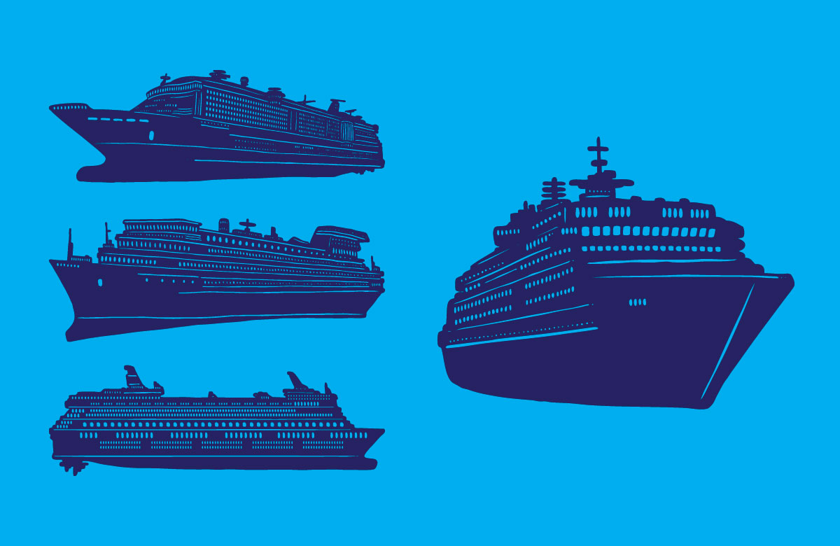 Download the Set of Cruise Liner Ships 266914 royalty-free Vector from Vect...