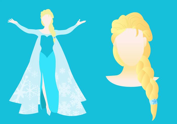 Ice Princess Full Body and Portrait vector