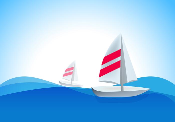 Catamaran racing vector
