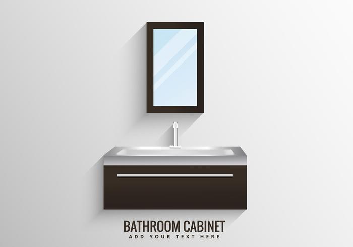 mueble de baño limpio vector