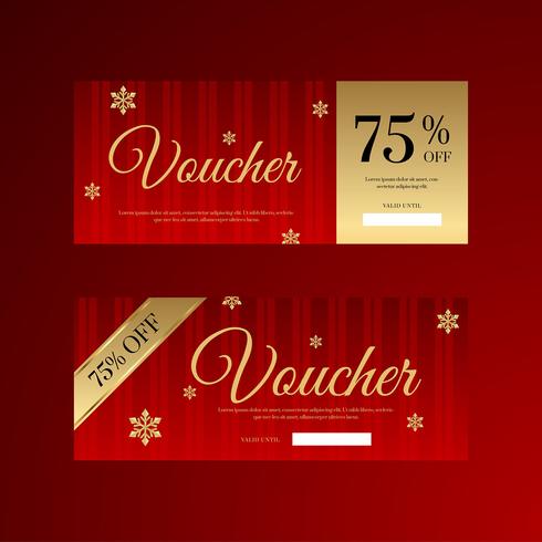 Christmas Snowflake Gift Voucher vector