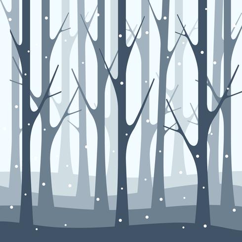 Nevadas invierno bosque naturaleza ilustración fondo vector