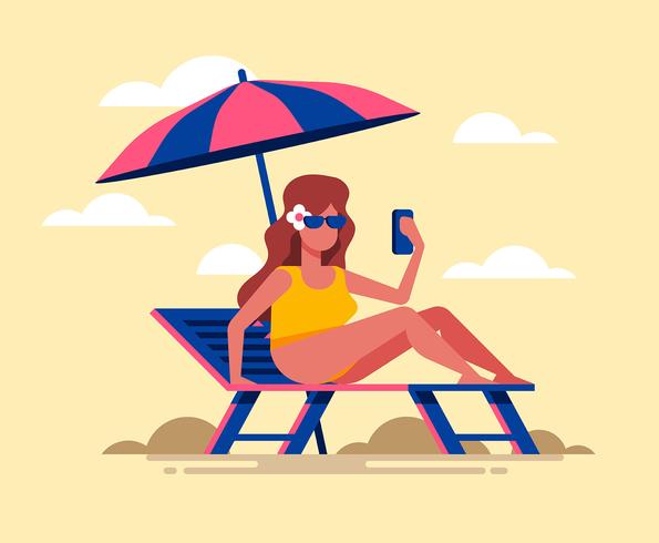 Beach Activities Illustration vector