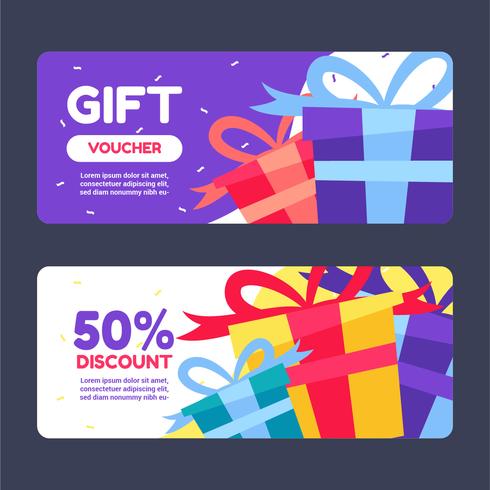 gift voucher templates vector