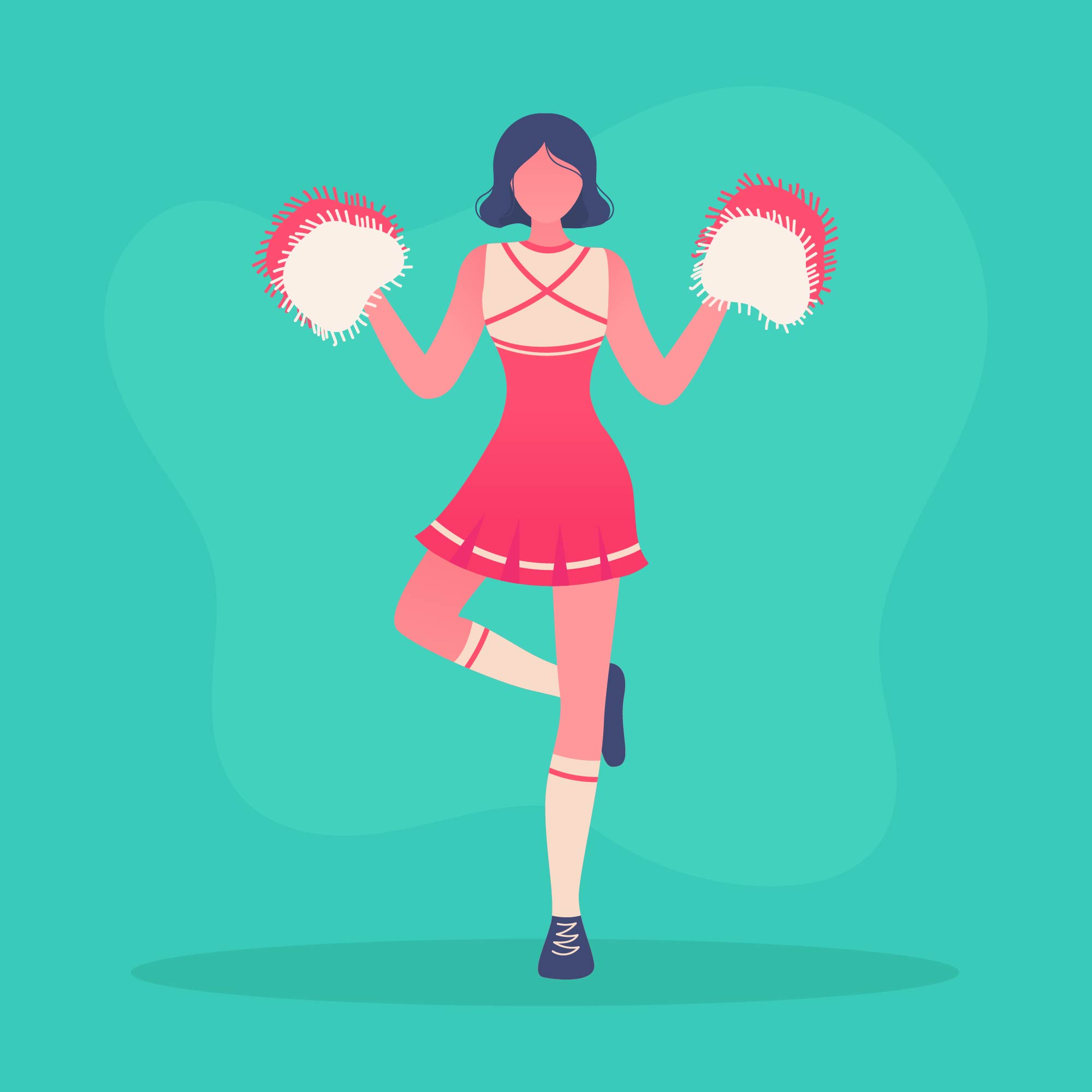 Cheerleader Vector Clip Art