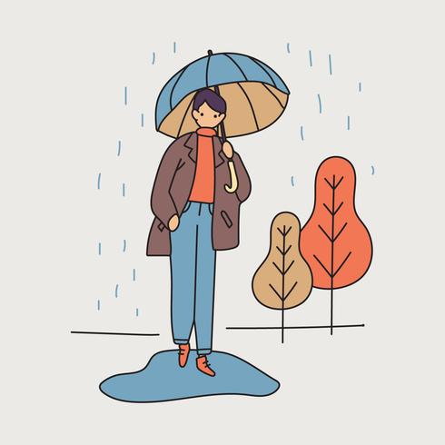 Big Boy In The Middle Of The Rain vector