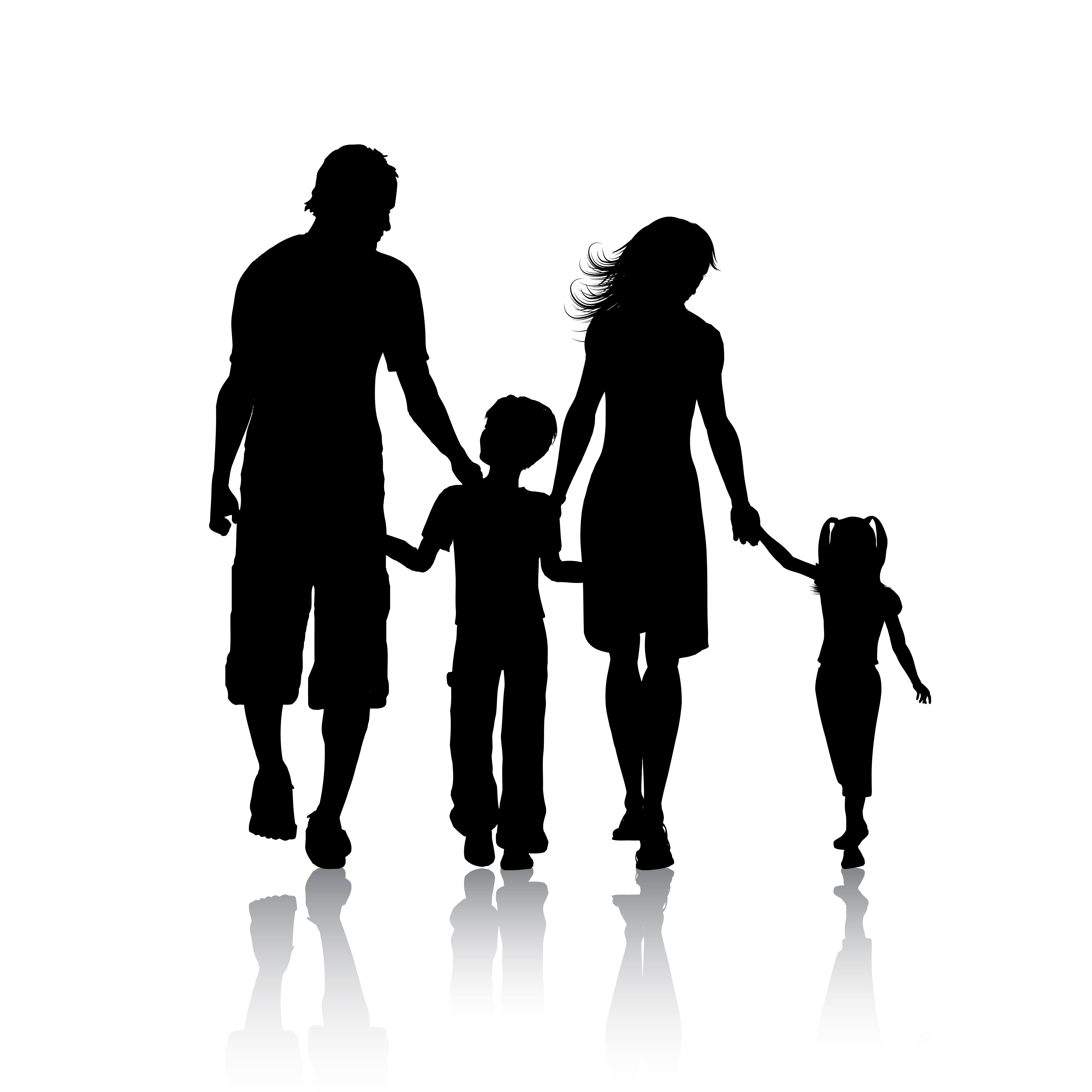 Download Silhouette of a family - Download Free Vector Art, Stock ...