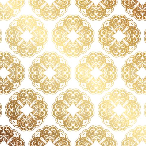 Decorative gold pattern background  vector