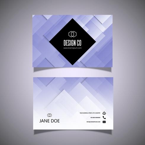 Low Poly business card design vector