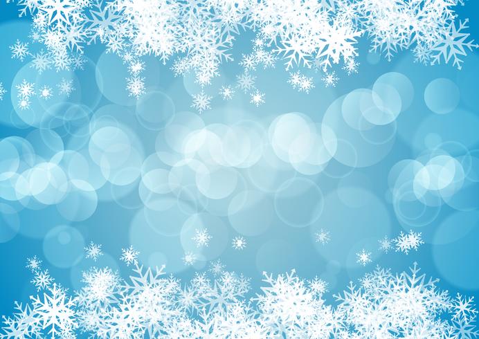 Christmas background with snowflakes  vector