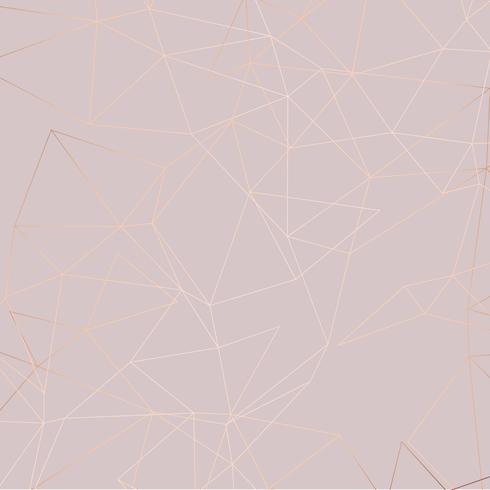 Rose gold low poly background vector