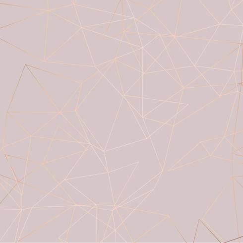 Rose gold low poly background vector