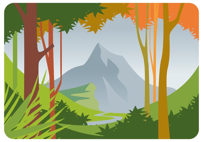 Spring Landscape Vector