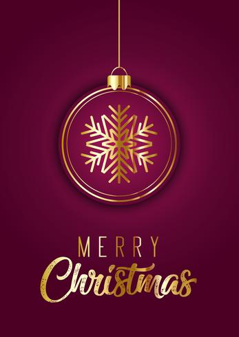 Elegant Christmas card design vector