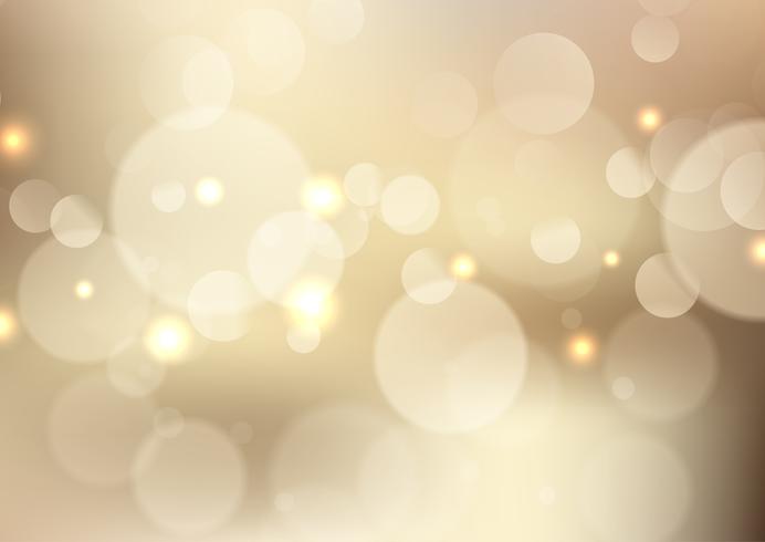 Golden bokeh lights background vector