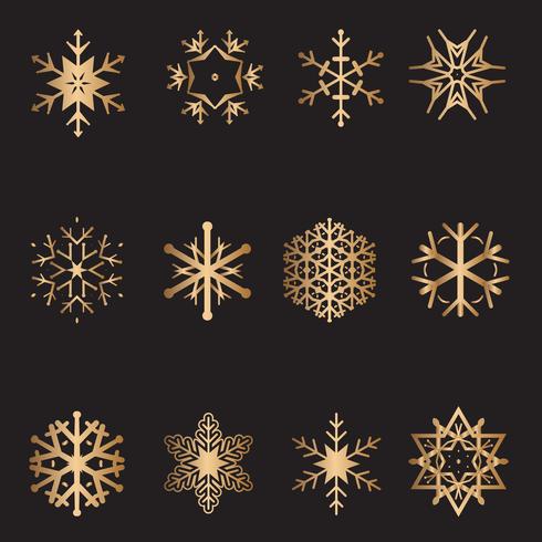 Christmas snowflake collection vector