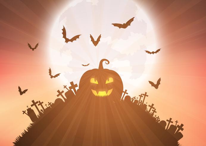 Halloween pumpkin background  vector