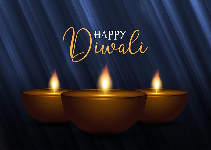 Fondo decorativo de Diwali vector