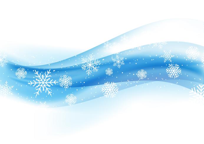 Fondo de Navidad con copos de nieve en azul degradado 1110 vector