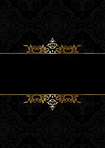 Decorative elegant background in black and gold  vector