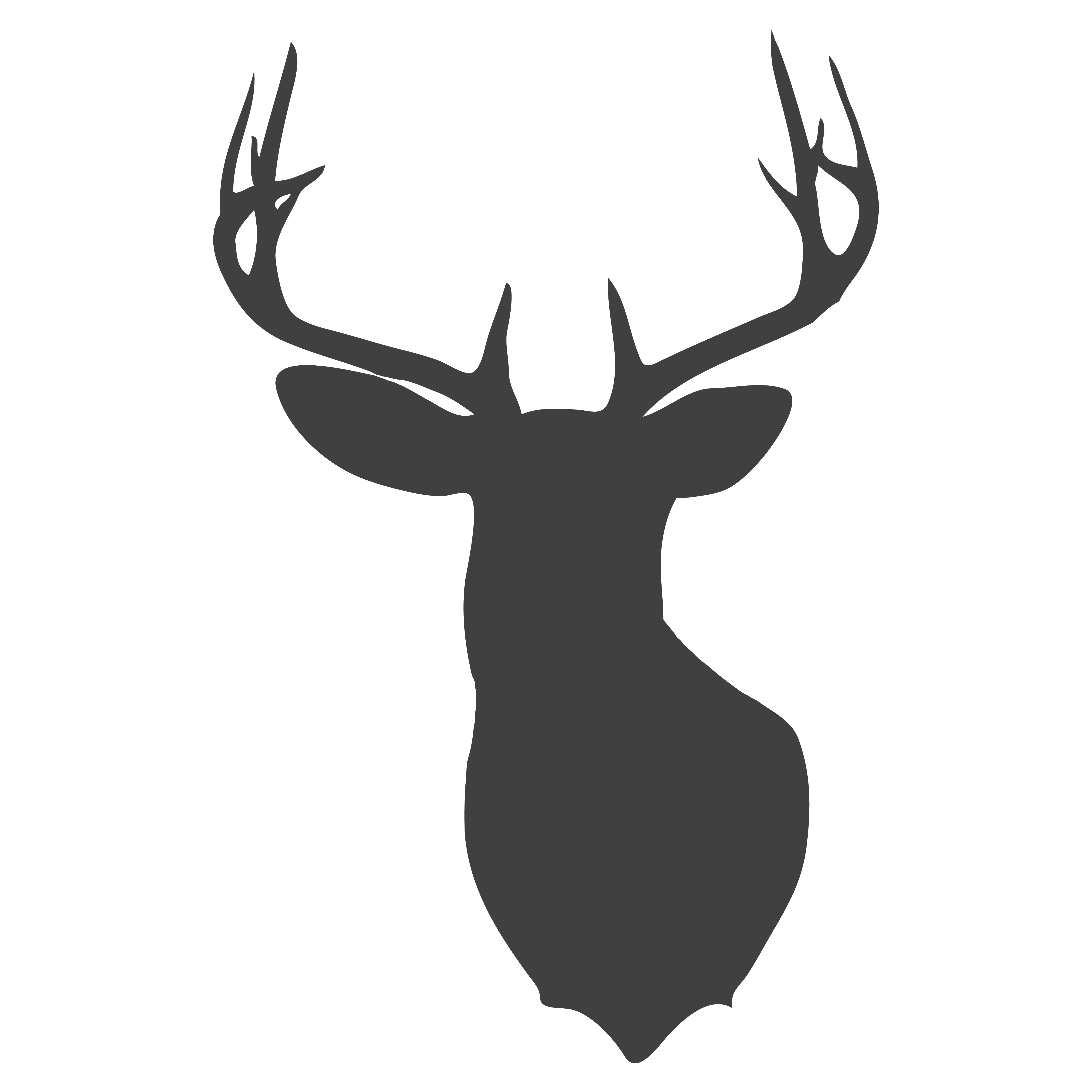 Download Deer Head Silhouette Vector Art, Icons, and Graphics for ...