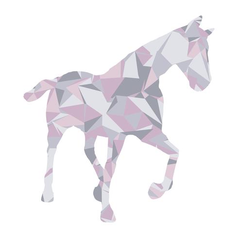 Low poly horse design  vector