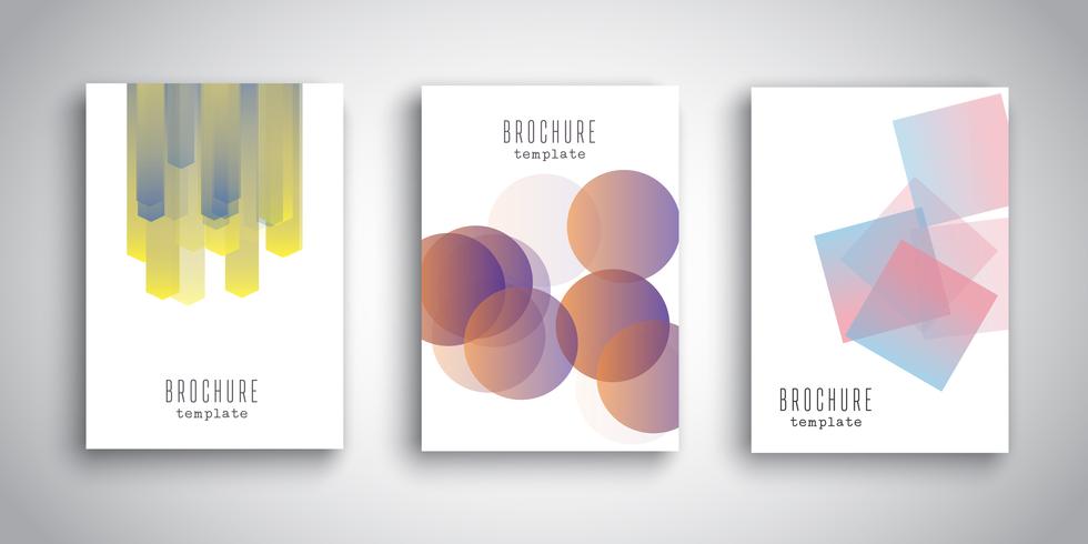 Brochure templates with abstract designs vector