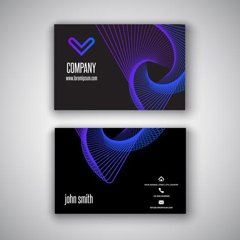 Business card with retro design vector