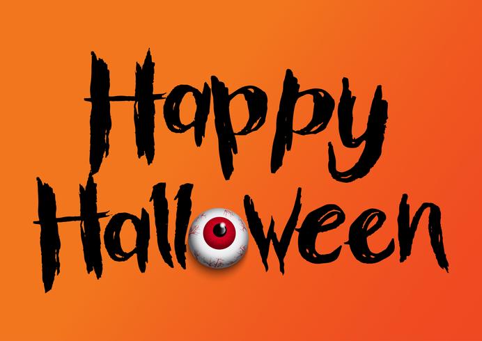 Halloween background with eyeball vector