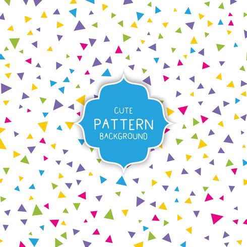 Cute triangle pattern background  vector