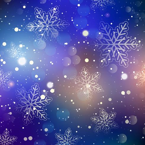 Fondo de copo de nieve de Navidad vector