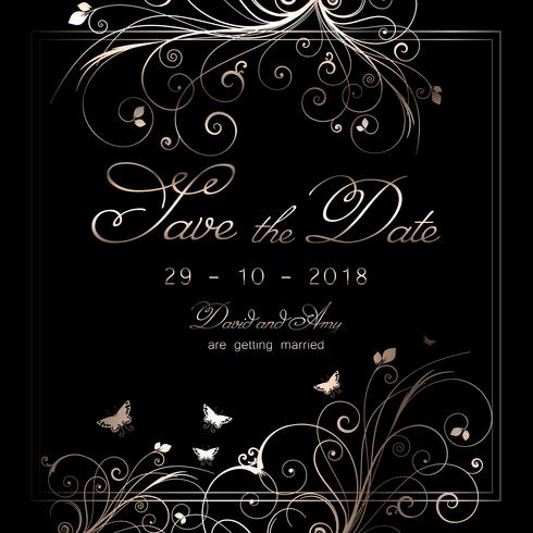 Elegant save the date background design vector