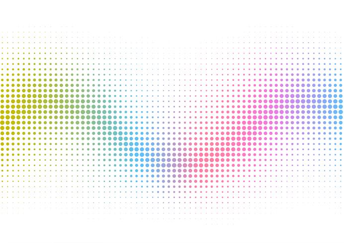 Rainbow halftone dots background  vector