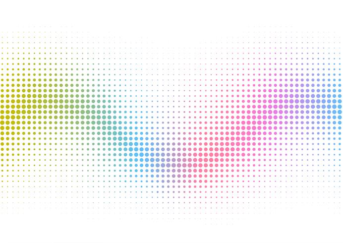 Rainbow halftone dots background  vector