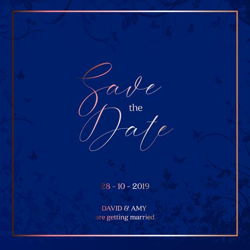 Decorative save the date design  vector