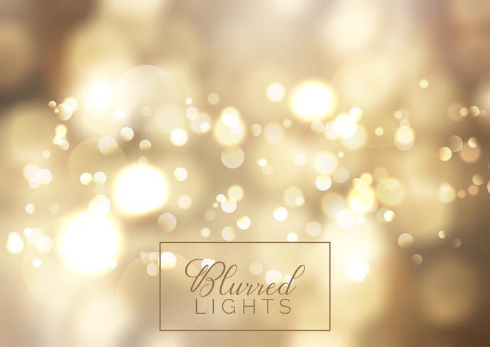 Fondo de luces bokeh dorado vector